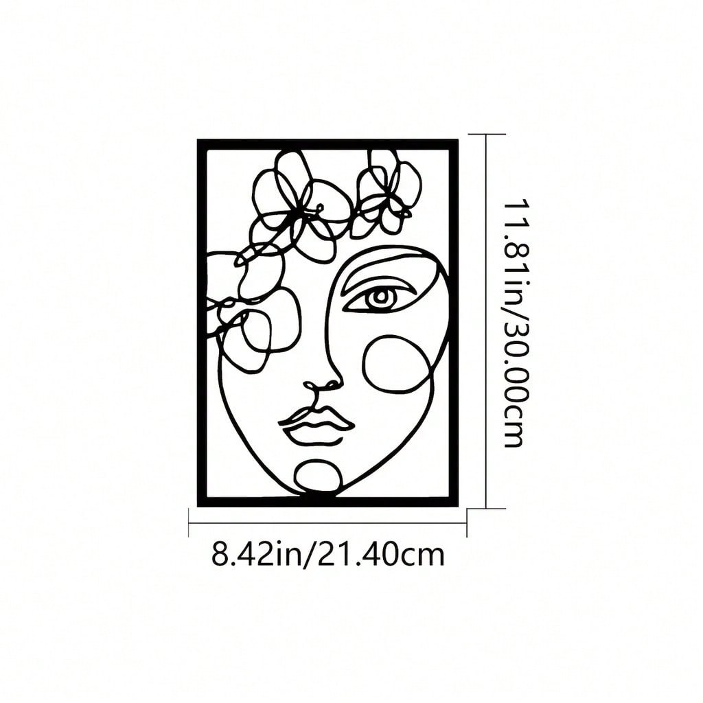 1pc Art Portrait Wall Decor – Metal Wall Decor for Halloween, Interior Home Decoration, Modern Art Home Decor Secondary image