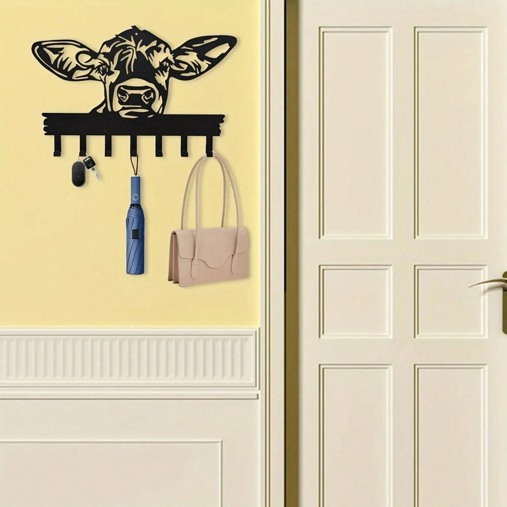 1 Ox Door Hook Hanger - Decorative coat rack for hanging clothing, hats, towels, and keys, home and wall decor
