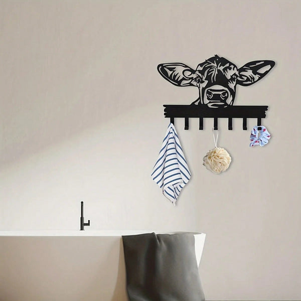 1 Ox Door Hook Hanger - Decorative coat rack for hanging clothing, hats, towels, and keys, home and wall decor
