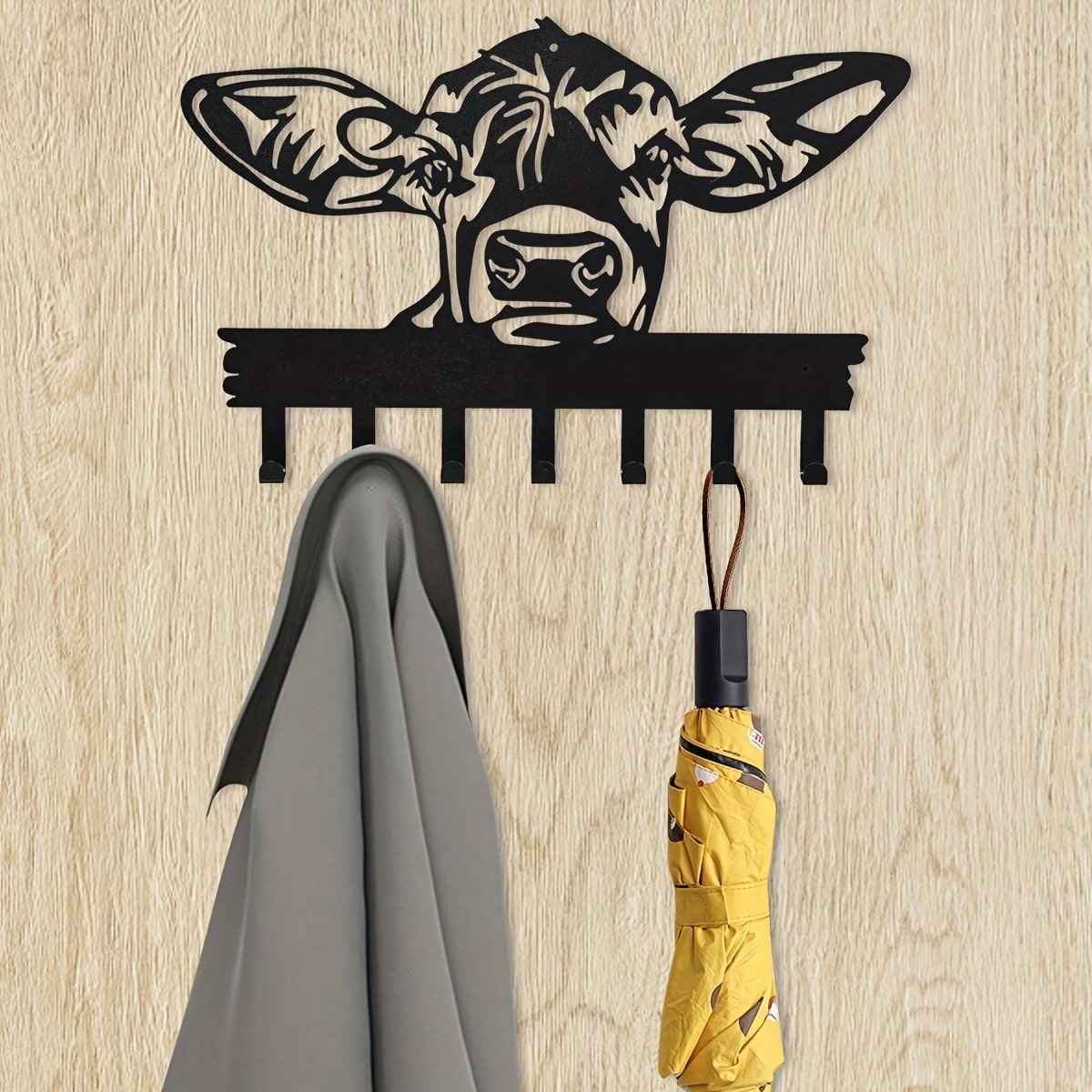 1 Ox Door Hook Hanger - Decorative coat rack for hanging clothing, hats, towels, and keys, home and wall decor