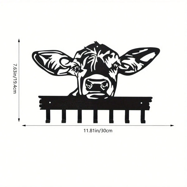 1 Ox Door Hook Hanger - Decorative coat rack for hanging clothing, hats, towels, and keys, home and wall decor