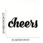 Pack of 1 "Cheers" Metal Bar Wall Decoration Wall Decoration Kitchen Text Signs, Wall Decoration, Wall Stickers, Wrought Iron Silhouettes