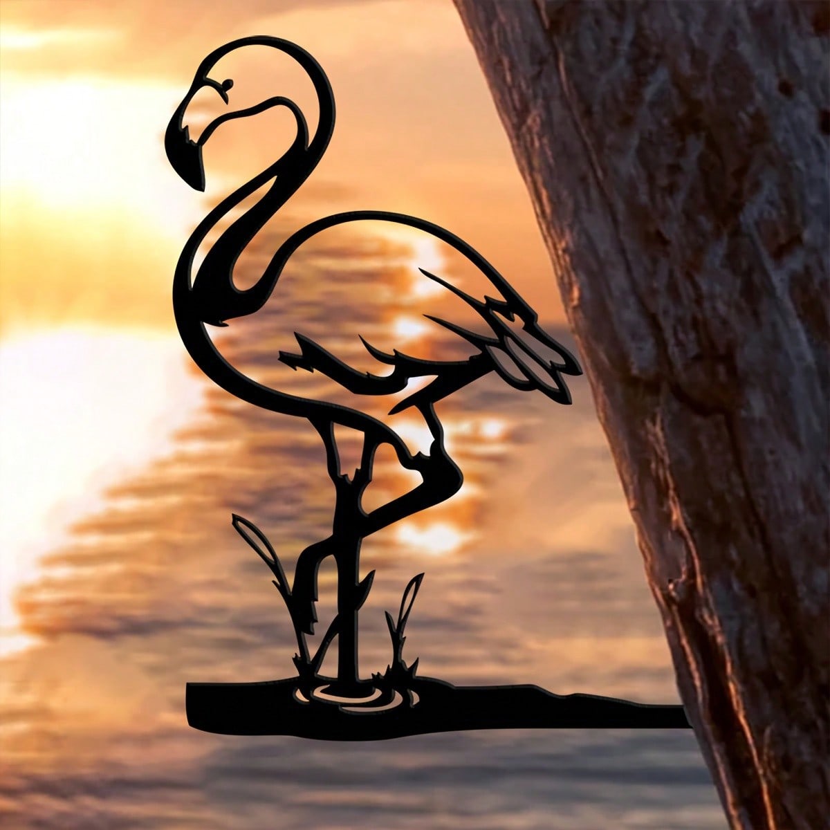 1pc Metal  Bird Sign Cutout - Rustic Outdoor Decor for Home & Garden, Housewarming Gift for Patio and Lawn Decoration Main image
