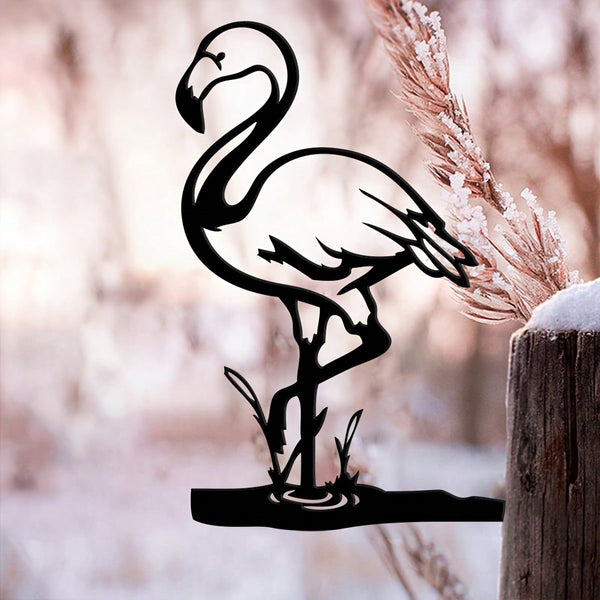 1pc Metal  Bird Sign Cutout - Rustic Outdoor Decor for Home & Garden, Housewarming Gift for Patio and Lawn Decoration