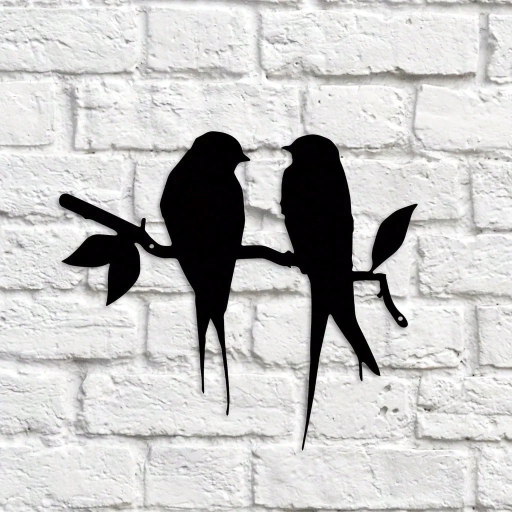 1pc Metal  Bird Sign Cutout - Rustic Outdoor Decor for Home & Garden, Housewarming Gift for Patio and Lawn Decoration
