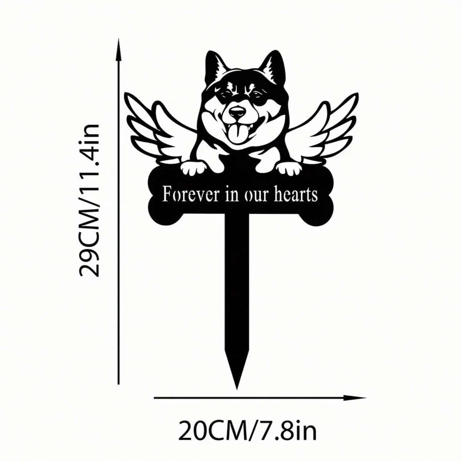 1 metal dog commemorative insert - pet dog commemorative garden insert, pet commemorative courtyard insert, commemorative courtyard sign, pet commemorative gift