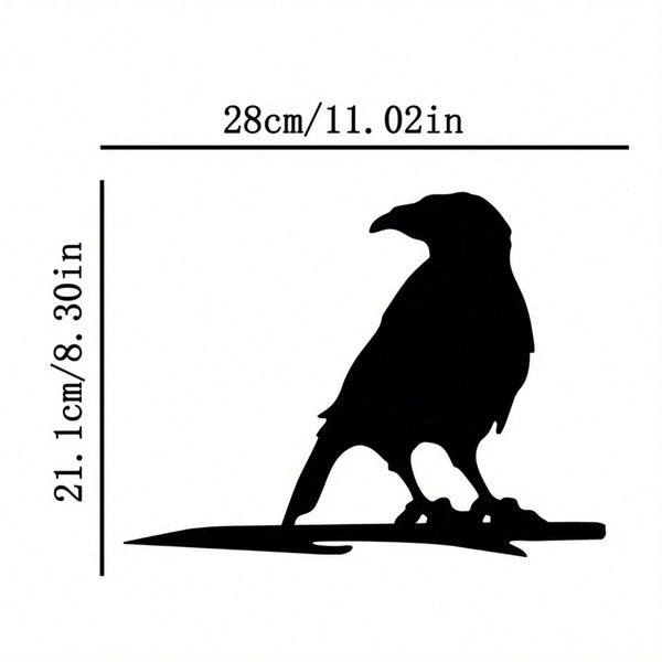 1-Piece bird-shaped wrought iron silhouette - garden garden decoration, outdoor wooden fence design decoration plug-in