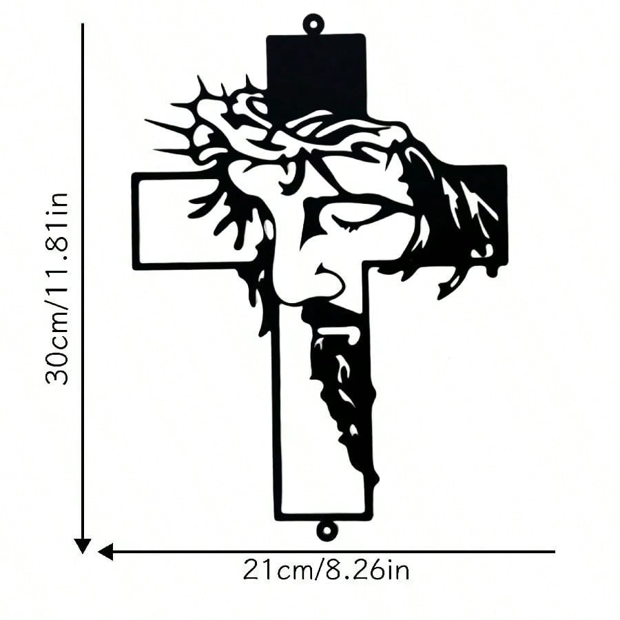 1 piece home decoration wall hanging - Jesus Christ metal sign, metal wall decoration, wrought iron silhouette, wall decoration