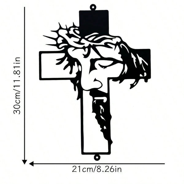 1 piece home decoration wall hanging - Jesus Christ metal sign, metal wall decoration, wrought iron silhouette, wall decoration
