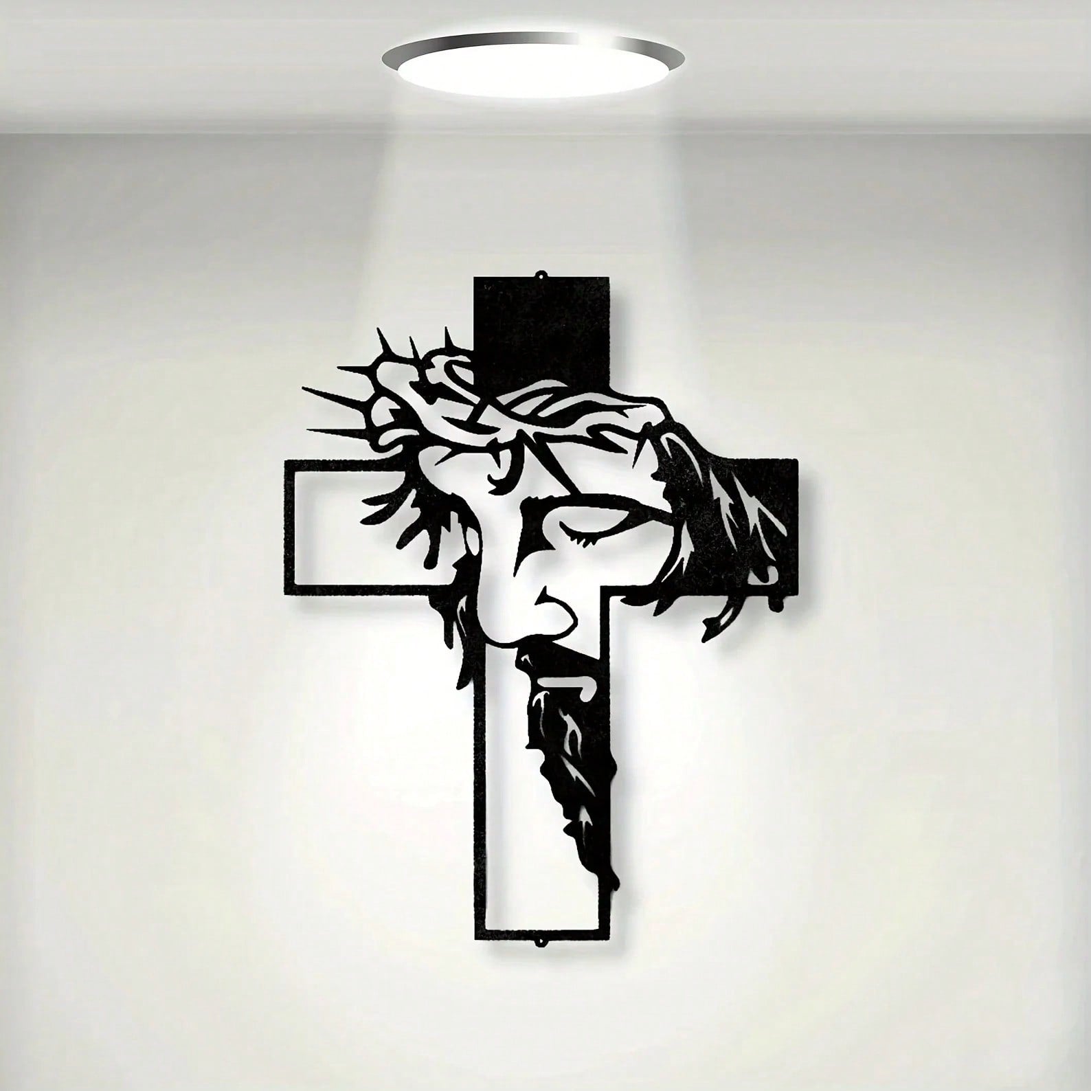 1 piece home decoration wall hanging - Jesus Christ metal sign, metal wall decoration, wrought iron silhouette, wall decoration