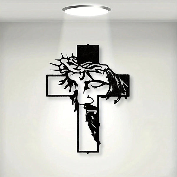 1 piece home decoration wall hanging - Jesus Christ metal sign, metal wall decoration, wrought iron silhouette, wall decoration