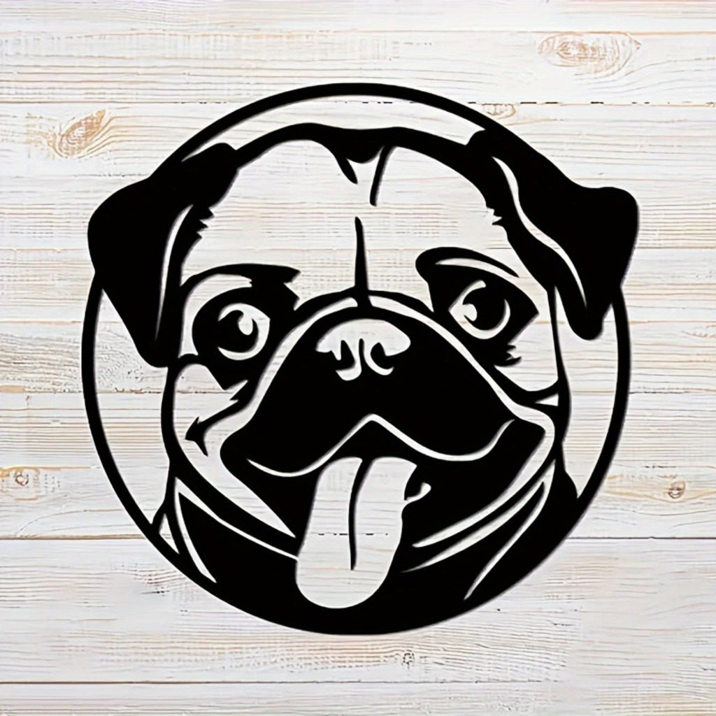 CIFbuy™ Exquisite Iron Elegant Pet Dog Metal Wall Artwork - 1PC Striking Dog Nameplate/Plaque/Pendant, Unique Design Makes Bold Decor Statement for Home & Pet Lovers - Wall Sculptures.