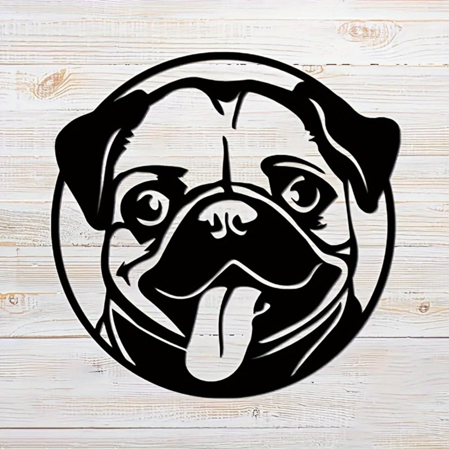 CIFbuy™ Exquisite Iron Elegant Pet Dog Metal Wall Artwork - 1PC Striking Dog Nameplate/Plaque/Pendant, Unique Design Makes Bold Decor Statement for Home & Pet Lovers - Wall Sculptures.