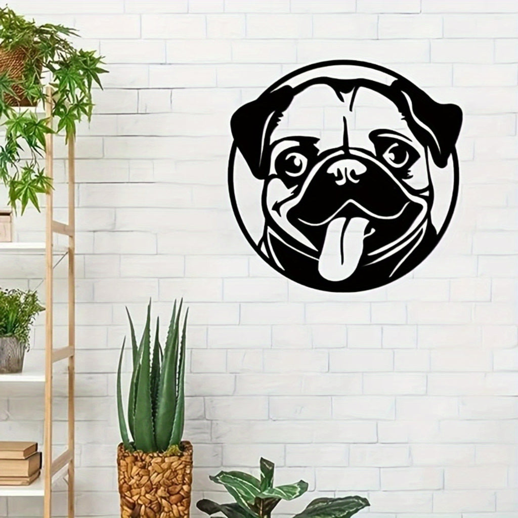 CIFbuy™ Exquisite Iron Elegant Pet Dog Metal Wall Artwork - 1PC Striking Dog Nameplate/Plaque/Pendant, Unique Design Makes Bold Decor Statement for Home & Pet Lovers - Wall Sculptures.