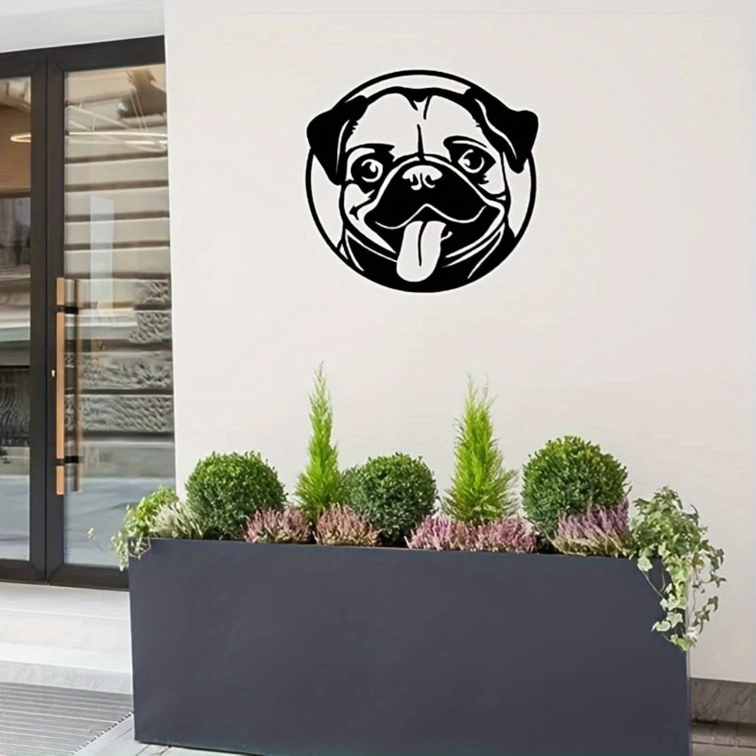 CIFbuy™ Exquisite Iron Elegant Pet Dog Metal Wall Artwork - 1PC Striking Dog Nameplate/Plaque/Pendant, Unique Design Makes Bold Decor Statement for Home & Pet Lovers - Wall Sculptures.