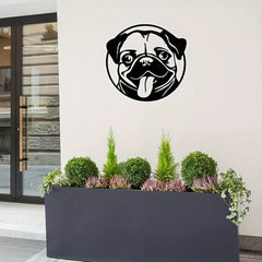 CIFbuy™ Exquisite Iron Elegant Pet Dog Metal Wall Artwork - 1PC Striking Dog Nameplate/Plaque/Pendant, Unique Design Makes Bold Decor Statement for Home & Pet Lovers - Wall Sculptures.