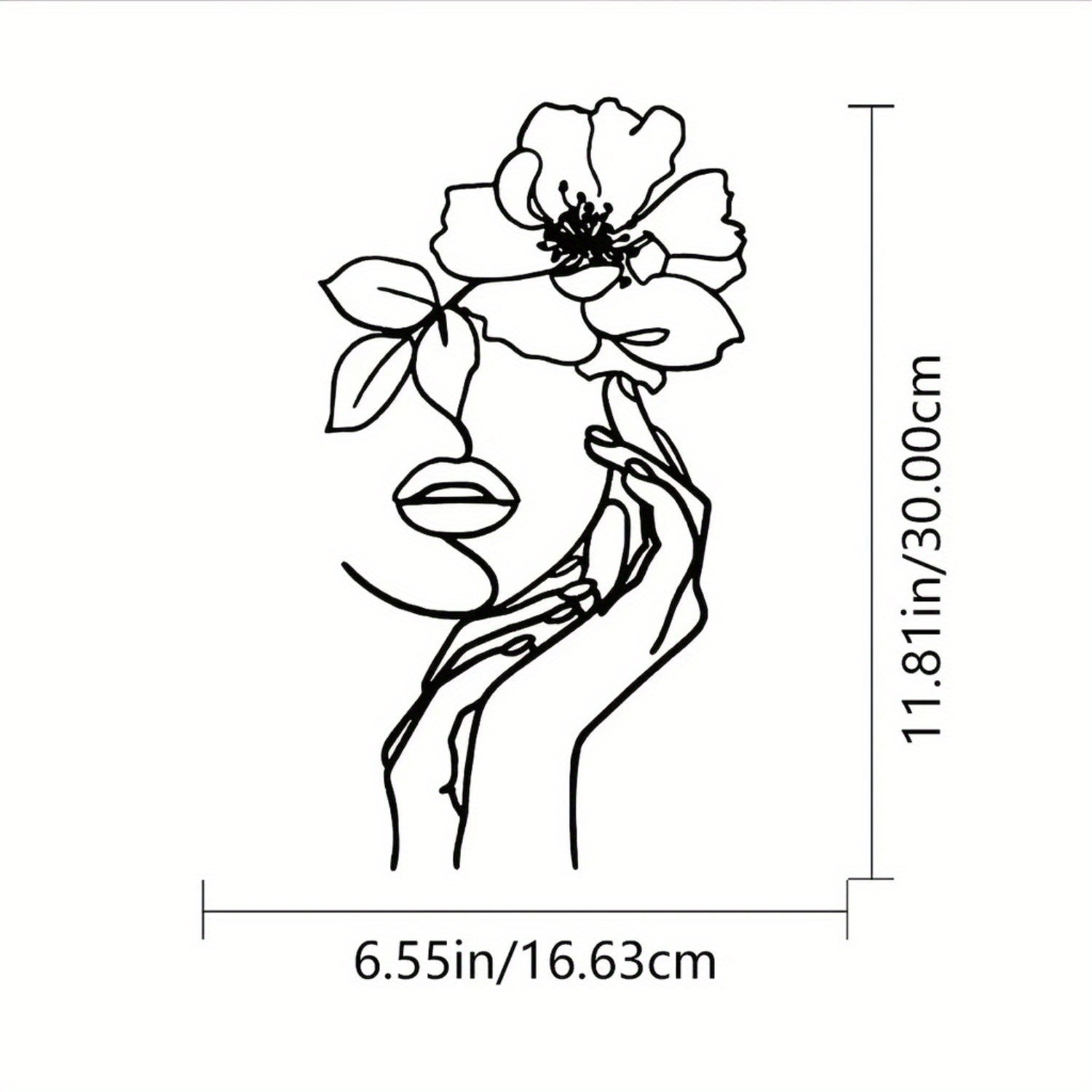 CIFbuy™ Exquisite Iron Elegant Geometric Line Leaf Wall Art - Minimalist Metal Hanging for Women's Room Decor, Brings Joyful Creativity as Female-Focused Ornament - Wall Sculptures.