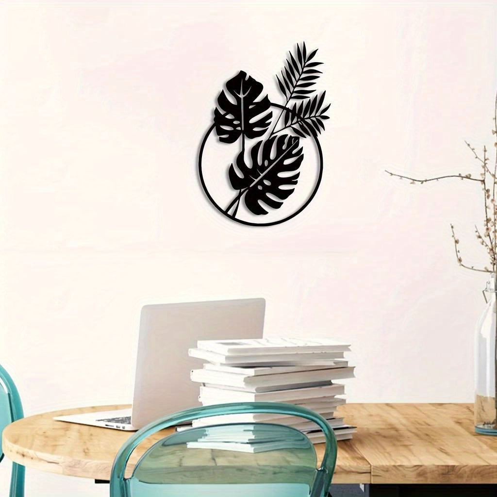 CIFbuy™ Trendy Palm Leaf Metal Wall Ornament - Modern Plant Silhouette Sculpture, Perfect for Housewarming Gifts & Restaurant Decor, Fashion-Forward Design Keeps Decor on Trend, Elegant Decorative Wall Sculptures.