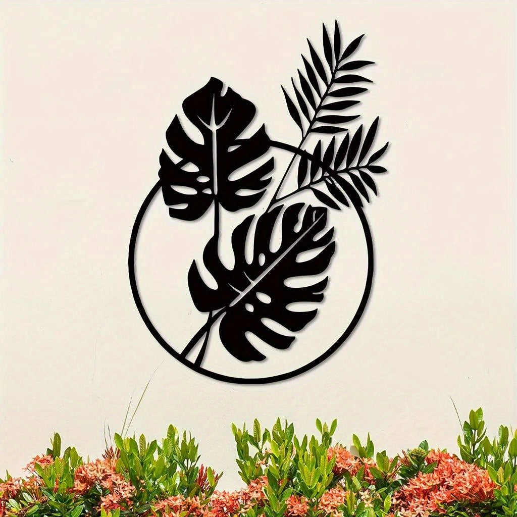 CIFbuy™ Trendy Palm Leaf Metal Wall Ornament - Modern Plant Silhouette Sculpture, Perfect for Housewarming Gifts & Restaurant Decor, Fashion-Forward Design Keeps Decor on Trend, Elegant Decorative Wall Sculptures.
