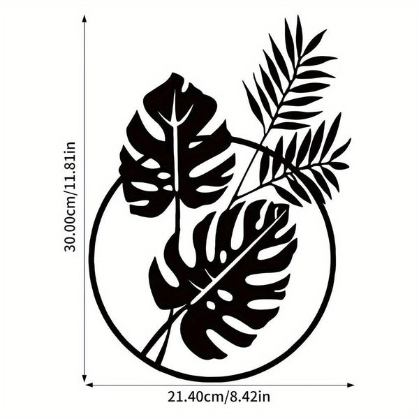 CIFbuy™ Trendy Palm Leaf Metal Wall Ornament - Modern Plant Silhouette Sculpture, Perfect for Housewarming Gifts & Restaurant Decor, Fashion-Forward Design Keeps Decor on Trend, Elegant Decorative Wall Sculptures.