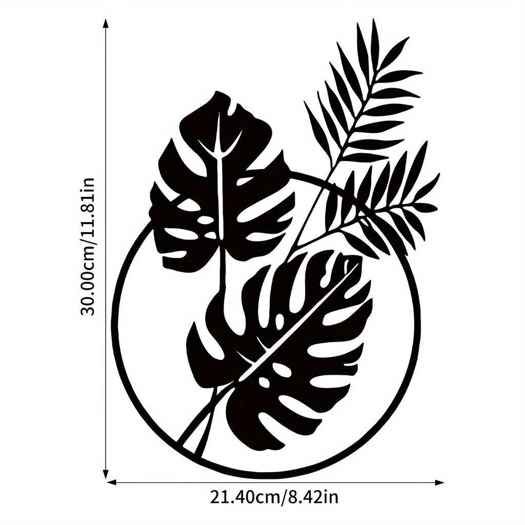 CIFbuy™ Trendy Palm Leaf Metal Wall Ornament - Modern Plant Silhouette Sculpture, Perfect for Housewarming Gifts & Restaurant Decor, Fashion-Forward Design Keeps Decor on Trend, Elegant Decorative Wall Sculptures.
