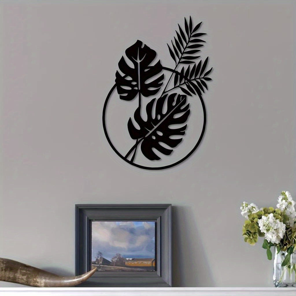 CIFbuy™ Trendy Palm Leaf Metal Wall Ornament - Modern Plant Silhouette Sculpture, Perfect for Housewarming Gifts & Restaurant Decor, Fashion-Forward Design Keeps Decor on Trend, Elegant Decorative Wall Sculptures.