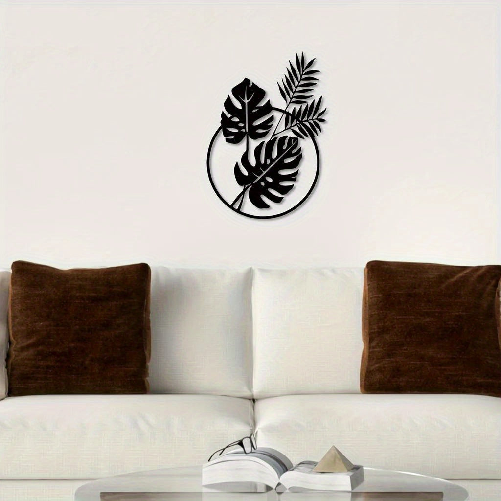 CIFbuy™ Trendy Palm Leaf Metal Wall Ornament - Modern Plant Silhouette Sculpture, Perfect for Housewarming Gifts & Restaurant Decor, Fashion-Forward Design Keeps Decor on Trend, Elegant Decorative Wall Sculptures.