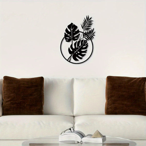 CIFbuy™ Trendy Palm Leaf Metal Wall Ornament - Modern Plant Silhouette Sculpture, Perfect for Housewarming Gifts & Restaurant Decor, Fashion-Forward Design Keeps Decor on Trend, Elegant Decorative Wall Sculptures.