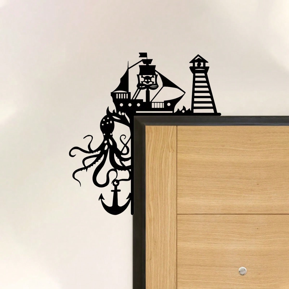 1pc Colorful Starfish Decorative Wall Sticker Door Frame Corner Decor Art Metal Wall Hanging Decoration Main image