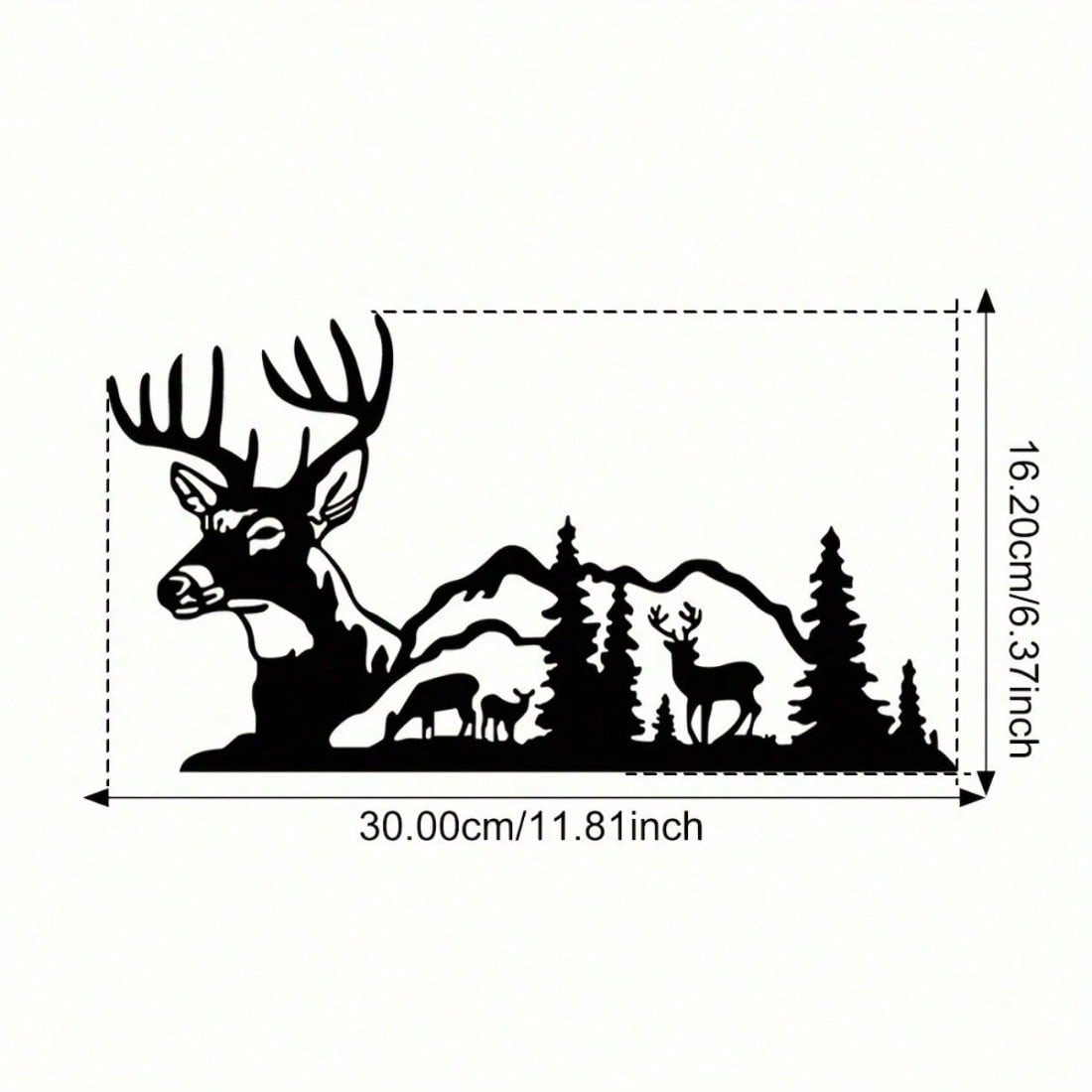 1PC Stunning Metal Deer Wall Decoration. Ingenious Creative Elk Iron Indoor And Outdoor Crafts. Ideal For Bedroom, Hallway And Outdoor Settings. Gorgeous Outdoor Wall Adornment.,Home Decor ,Room Decor,Wall Decor Christmas Decorations Christmas Secondary image