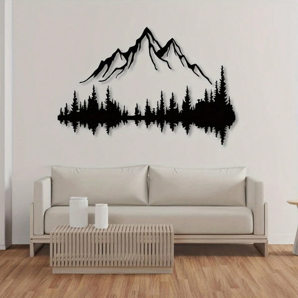 1 piece of beautiful black metal hook wall decoration - perfect for living room, foyer or holiday decoration, rust-resistant and durable, long-lasting charm, suitable for a variety of festivals.