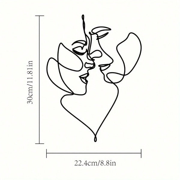 1 piece. Unique wire heart-shaped wall decoration. Contains two sides. Ideal gift for birthdays, Christmas and home decor. Also suitable for anniversaries and Valentine's Day. Birthday