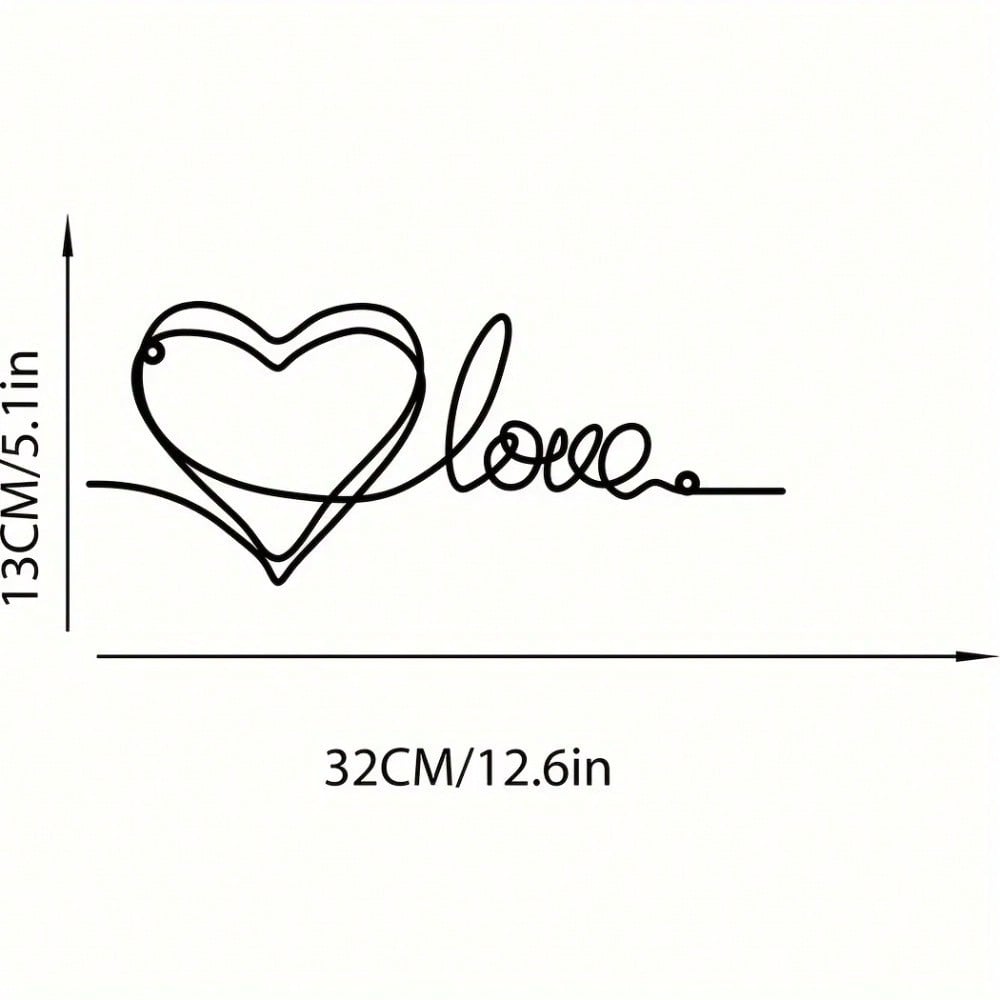 1 piece. Unique wire heart-shaped wall decoration. Contains two sides. Ideal gift for birthdays, Christmas and home decor. Also suitable for anniversaries and Valentine's Day. Birthday