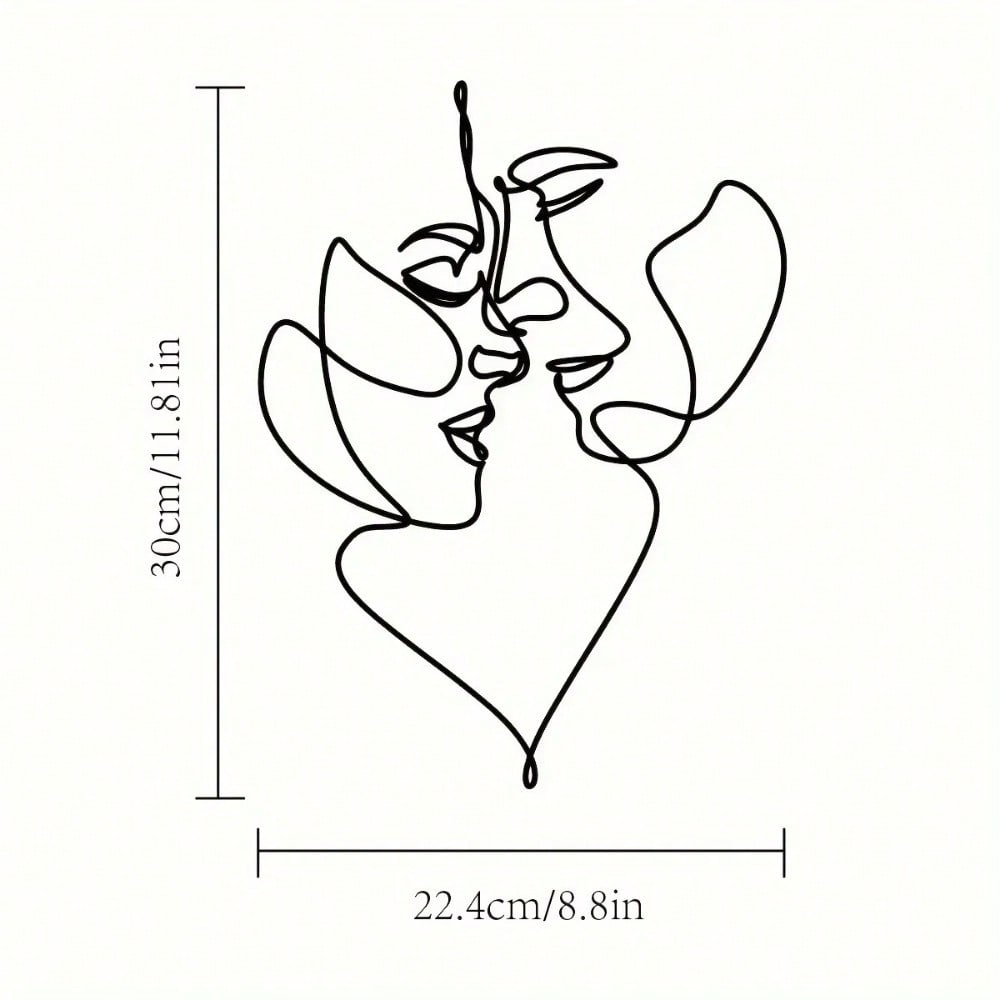 1 piece. Unique wire heart-shaped wall decoration. Contains two sides. Ideal gift for birthdays, Christmas and home decor. Also suitable for anniversaries and Valentine's Day. Birthday