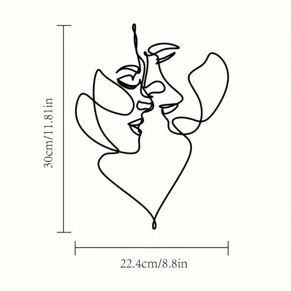 1 piece. Unique wire heart-shaped wall decoration. Contains two sides. Ideal gift for birthdays, Christmas and home decor. Also suitable for anniversaries and Valentine's Day. Birthday