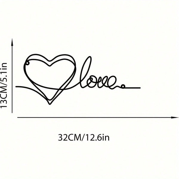 1 piece. Unique wire heart-shaped wall decoration. Contains two sides. Ideal gift for birthdays, Christmas and home decor. Also suitable for anniversaries and Valentine's Day. Birthday