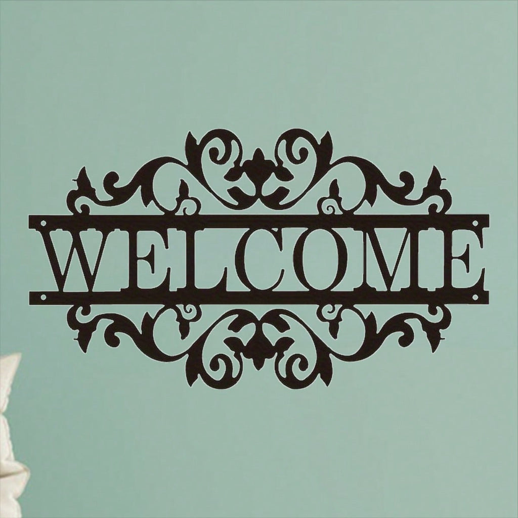 1 piece. Metal decoration welcome sign. Front porch decoration. Porch metal sign. Metal house number. Home art. Also suitable for B & Bs and inns. Best birthday gift