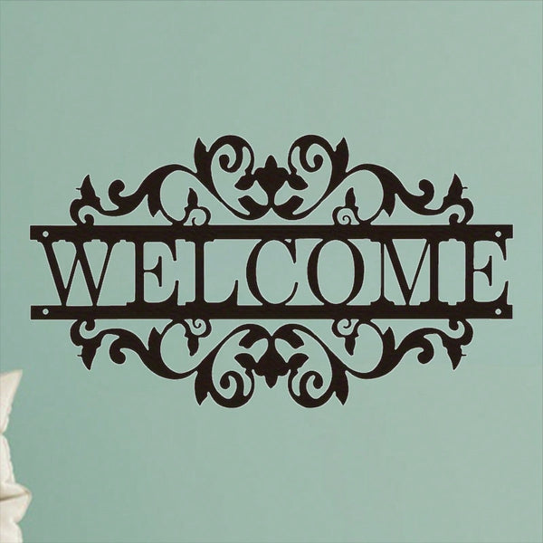 1 piece. Metal decoration welcome sign. Front porch decoration. Porch metal sign. Metal house number. Home art. Also suitable for B & Bs and inns. Best birthday gift