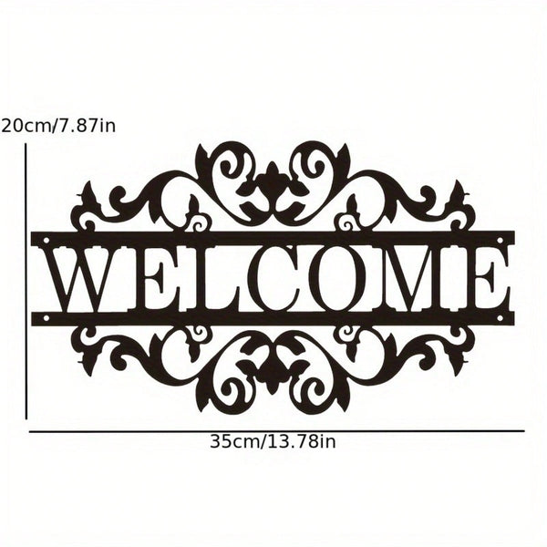 1 piece. Metal decoration welcome sign. Front porch decoration. Porch metal sign. Metal house number. Home art. Also suitable for B & Bs and inns. Best birthday gift
