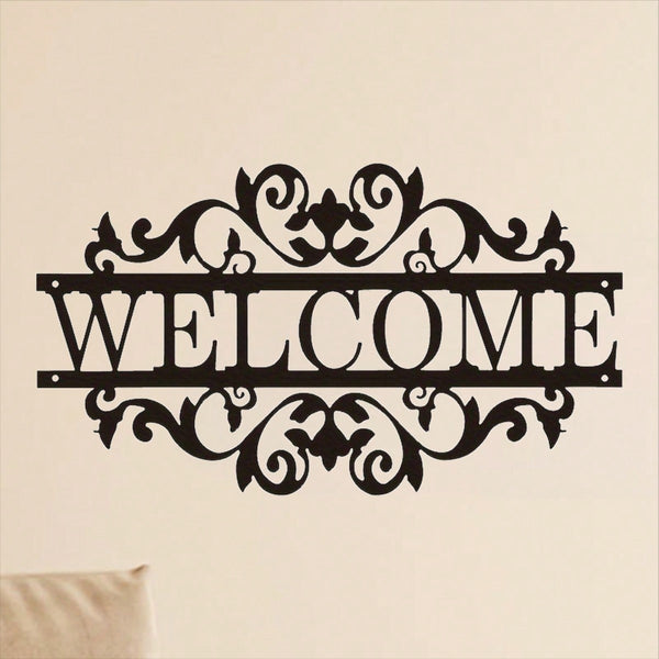 1 piece. Metal decoration welcome sign. Front porch decoration. Porch metal sign. Metal house number. Home art. Also suitable for B & Bs and inns. Best birthday gift