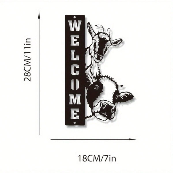 1 piece. Metal decoration welcome sign. Front porch decoration. Porch metal sign. Metal house number. Home art. Also suitable for B & Bs and inns. Best birthday gift