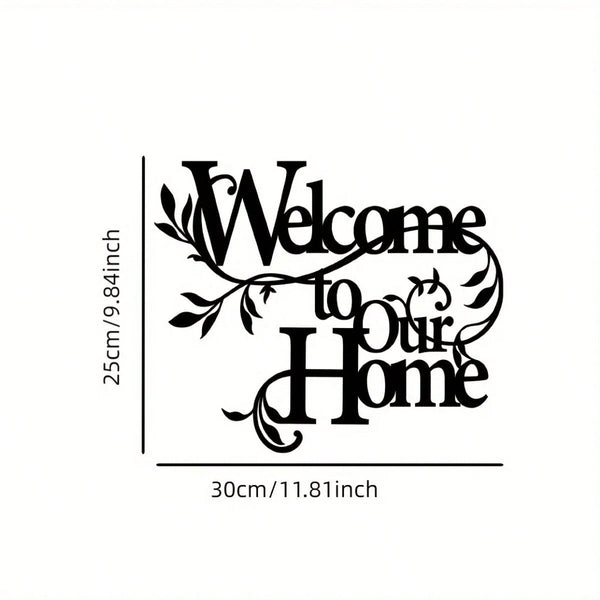 1 piece. Metal decoration welcome sign. Front porch decoration. Porch metal sign. Metal house number. Home art. Also suitable for B & Bs and inns. Best birthday gift