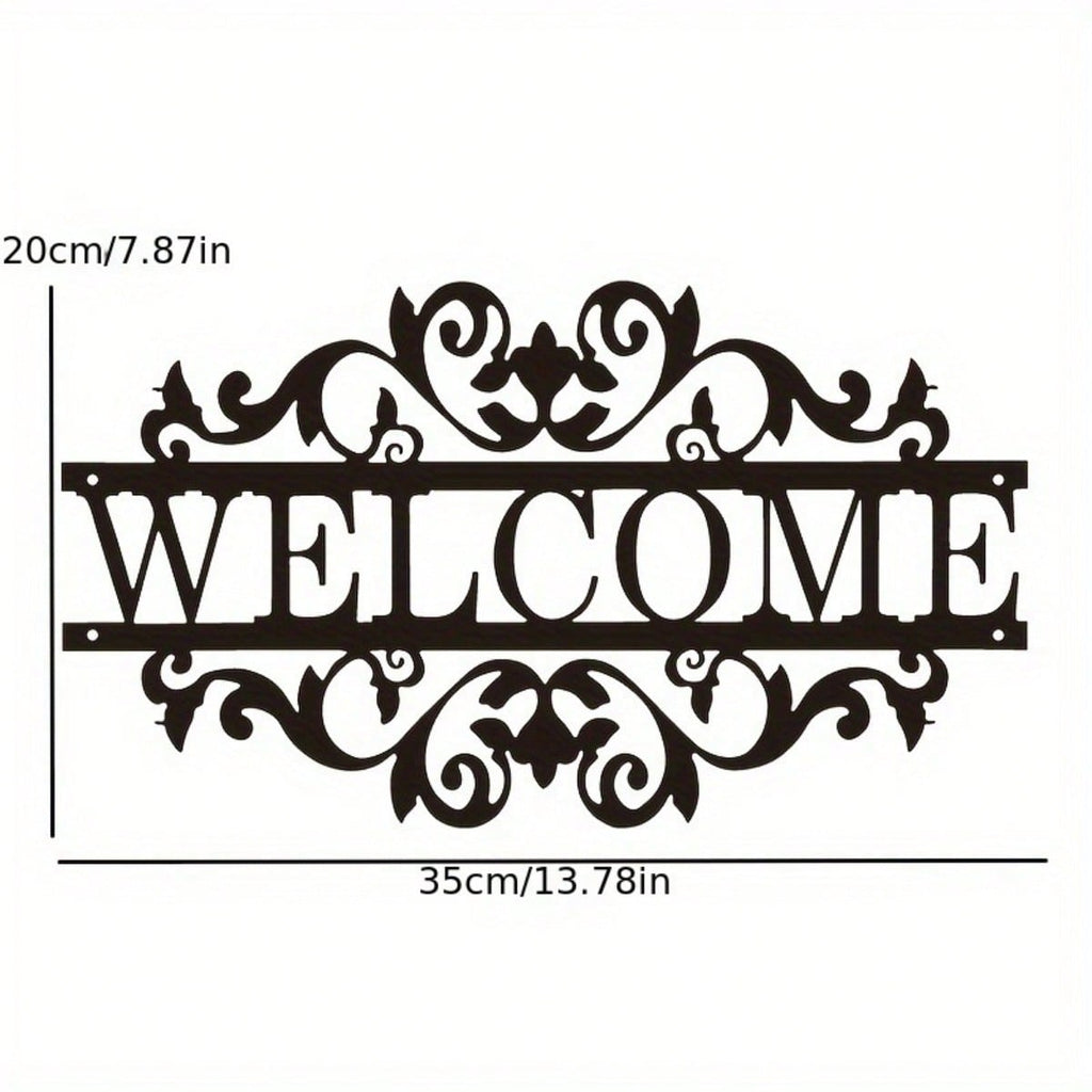 1 piece. Metal decoration welcome sign. Front porch decoration. Porch metal sign. Metal house number. Home art. Also suitable for B & Bs and inns. Best birthday gift