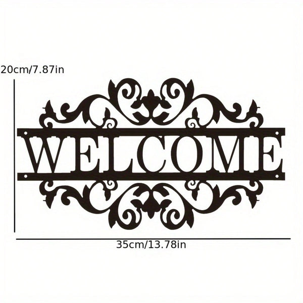 1 piece. Metal decoration welcome sign. Front porch decoration. Porch metal sign. Metal house number. Home art. Also suitable for B & Bs and inns. Best birthday gift