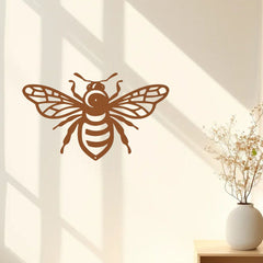 CIFbuy™ Rustic Metal Bee & Bird Wall Decor Set - Handcrafted Iron Wall Art for Porch & Garden, Delicate Beehive Sculpture with Branch-Mounted Bird Figurine, Weather-Resistant Outdoor Decoration, Collectible Figurines.