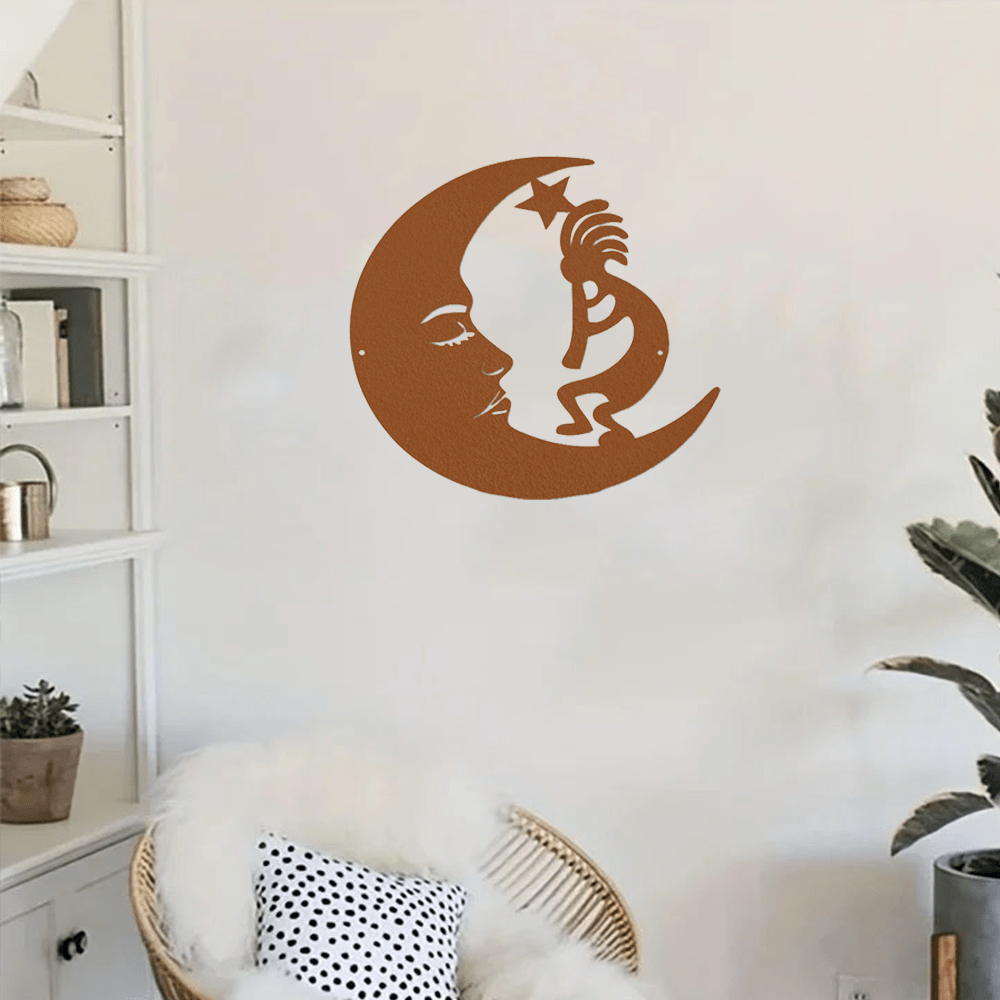 1 piece of moon metal sign, modern art style. Add a touch of brilliance to the wall. Exquisite craftsmanship, the choice of quality, make your space instantly revitalized. Wall decoration suitable for various occasions. E-I-D