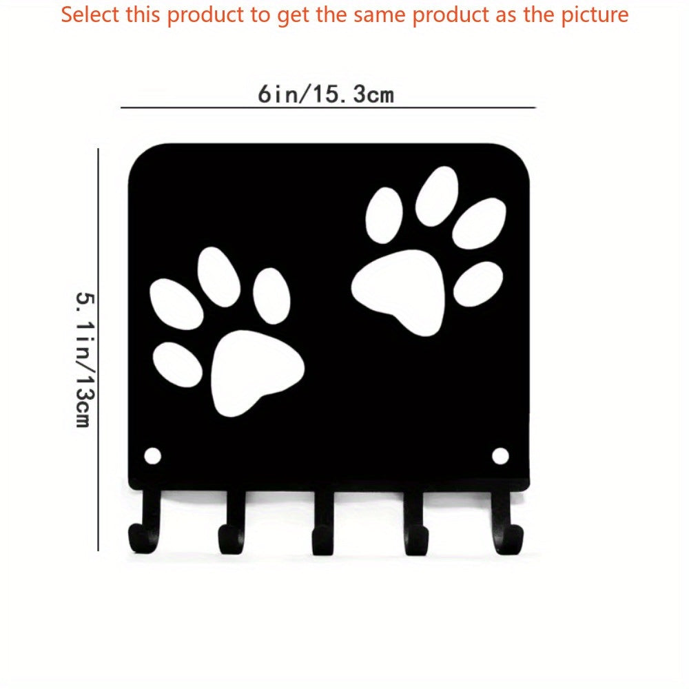 【定制】1pc key hook rack crafted from black metal. Featuring metal sandblasting and iron - art, it doubles as a coat hanger. Combining bathroom - accessory and home - decor functions, it brings home amusement and practicality.