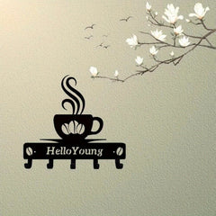 CIFbuy™ Stylish Black Iron Key Hook - 1pc Sandblasted Metal Hanger with Artistic Ironwork Design, Multi-Purpose Wall-Mounted Organizer for Keys & Accessories, Enhances Home Decor Value, Collectible Figurines.
