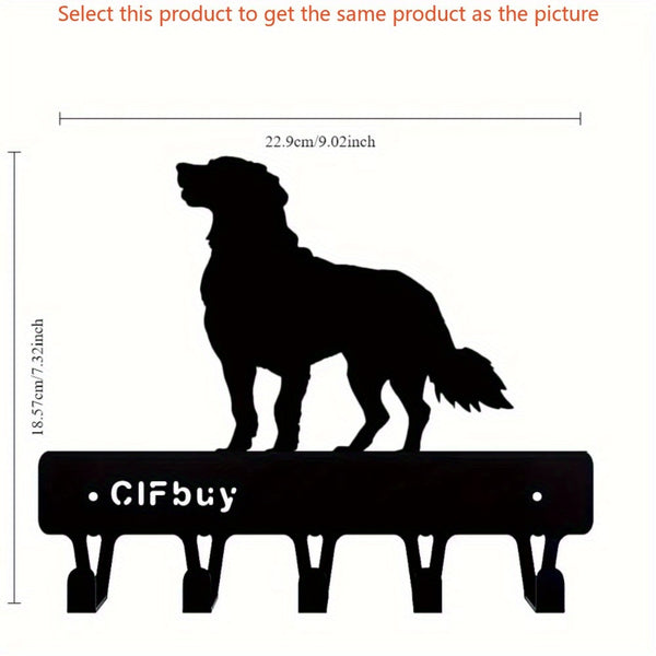 CIFbuy™ Stylish Black Iron Key Hook - 1pc Sandblasted Metal Hanger with Artistic Ironwork Design, Multi-Purpose Wall-Mounted Organizer for Keys & Accessories, Enhances Home Decor Value, Collectible Figurines.