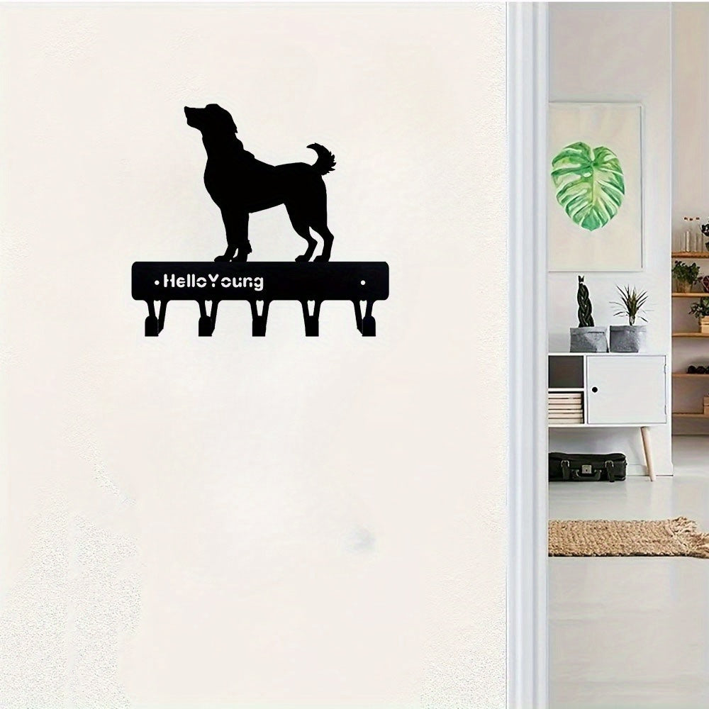 CIFbuy™ Stylish Black Iron Key Hook - 1pc Sandblasted Metal Hanger with Artistic Ironwork Design, Multi-Purpose Wall-Mounted Organizer for Keys & Accessories, Enhances Home Decor Value, Collectible Figurines.